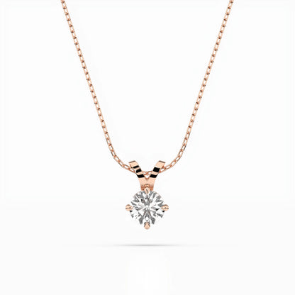 Solitär-Halskette (Rund), 0.4 ct — 104-10037(4.7)