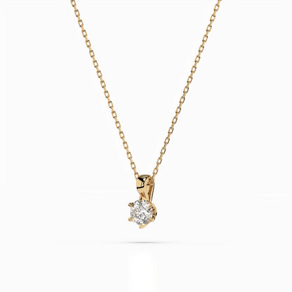 Solitär-Halskette (Rund), 0.3 ct — 104-10004(4.2)