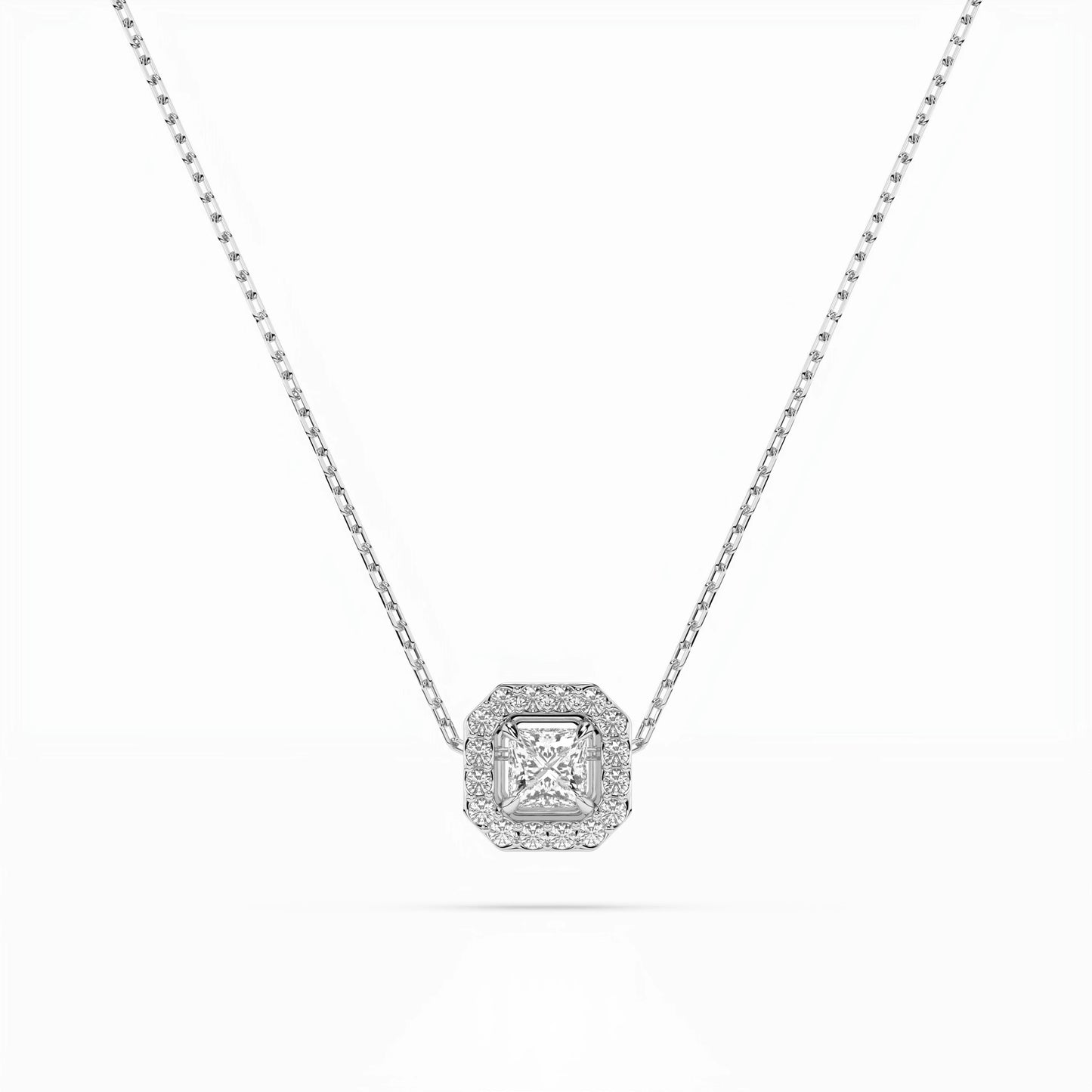 Solitär-Eternity-Halskette (Prinzess), 0.17 ct — 104-10045(3.0)PR