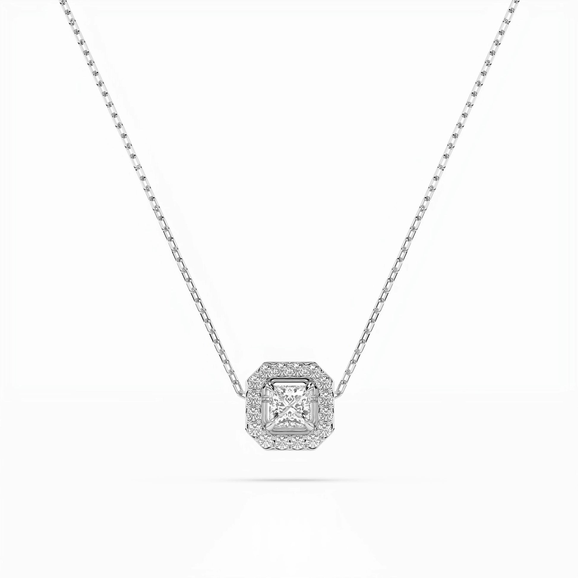 Solitär-Eternity-Halskette (Prinzess), 0.17 ct — 104-10045(3.0)PR