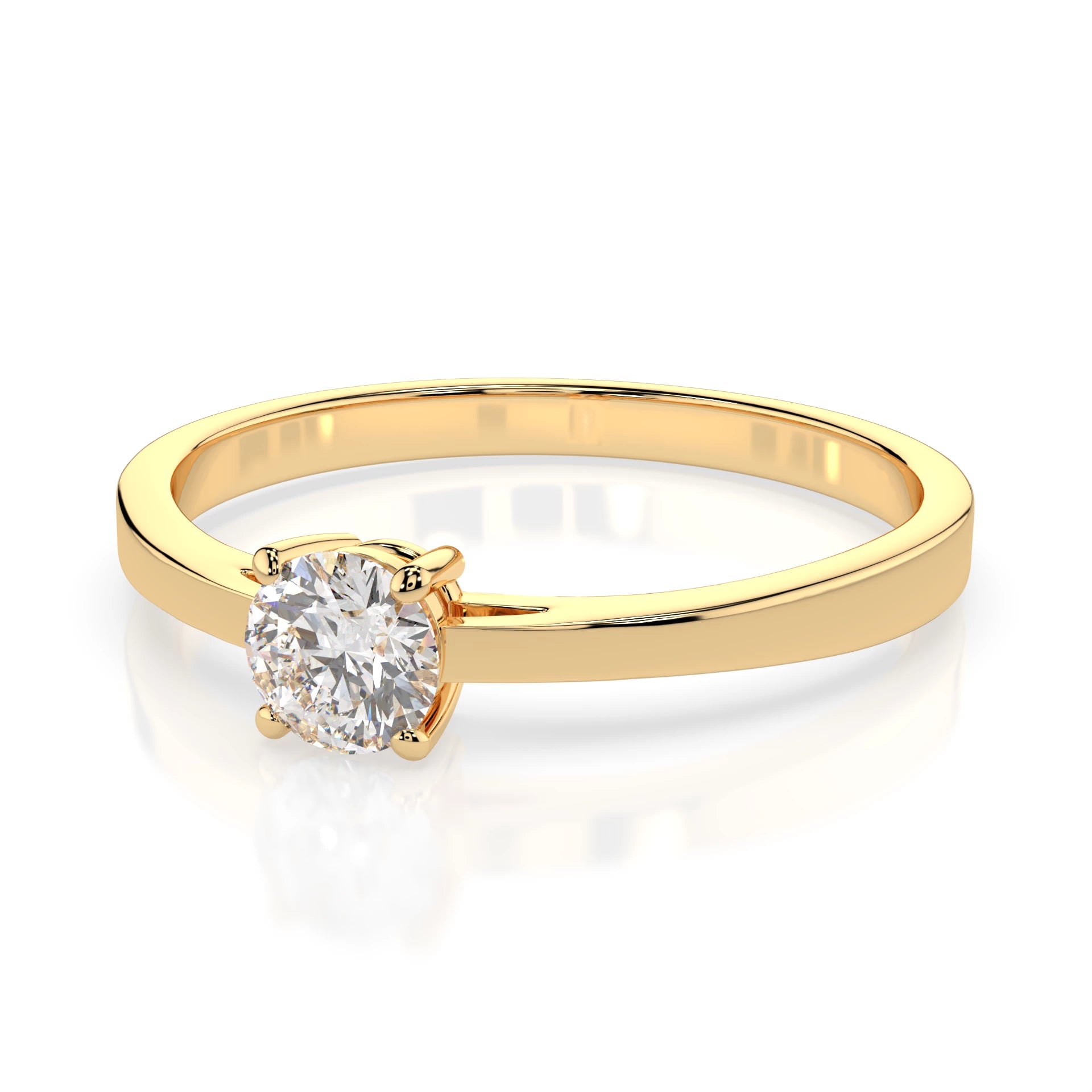 Solitär-Ring (Rund), 0.25 ct — 101-10012/1(4.0)