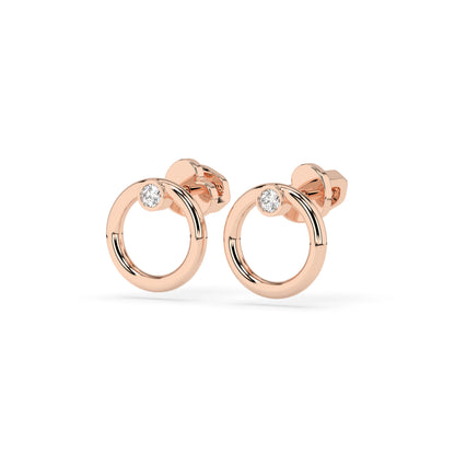 Minimalismus-Ohrringe (Rund), 0.06 ct — 102-10170