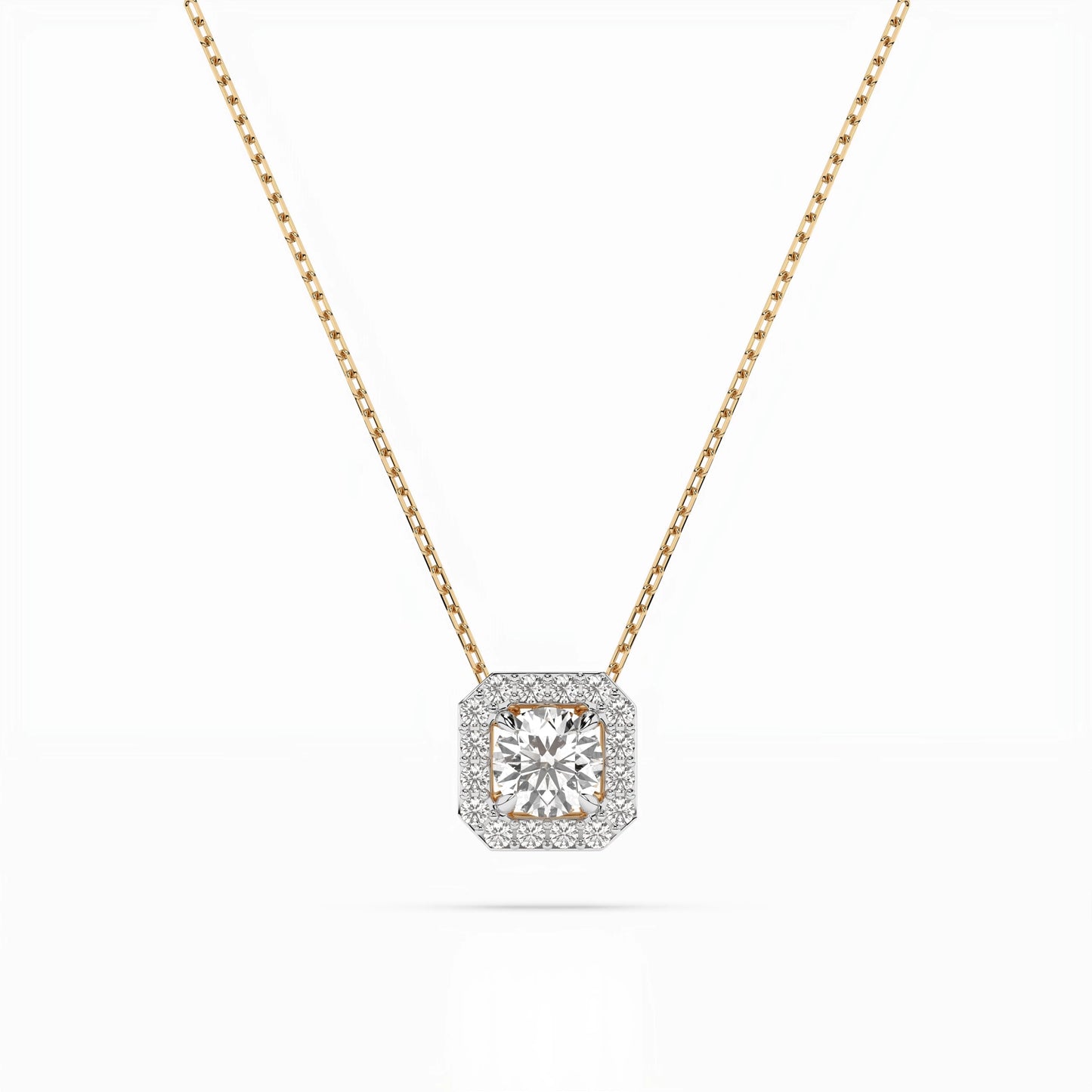 Solitär-Eternity-Halskette (Rund), 0.2 ct — 104-10042(3.7)