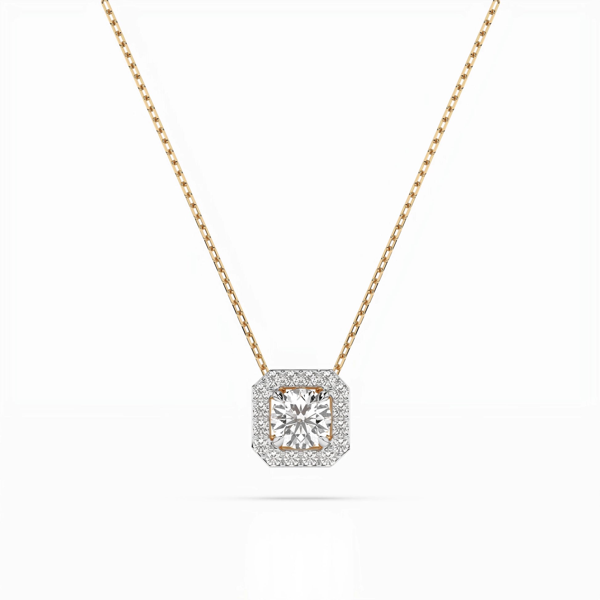 Solitär-Eternity-Halskette (Rund), 0.2 ct — 104-10042(3.7)