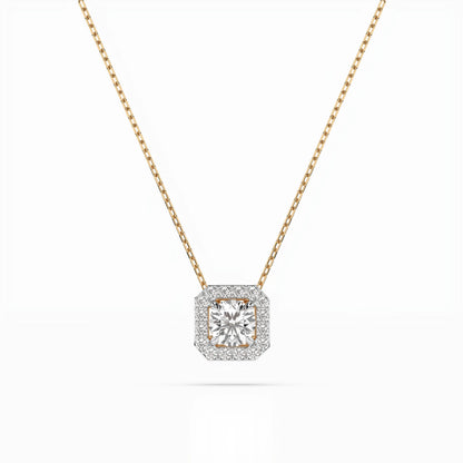 Solitär-Eternity-Halskette (Rund), 0.2 ct — 104-10042(3.7)
