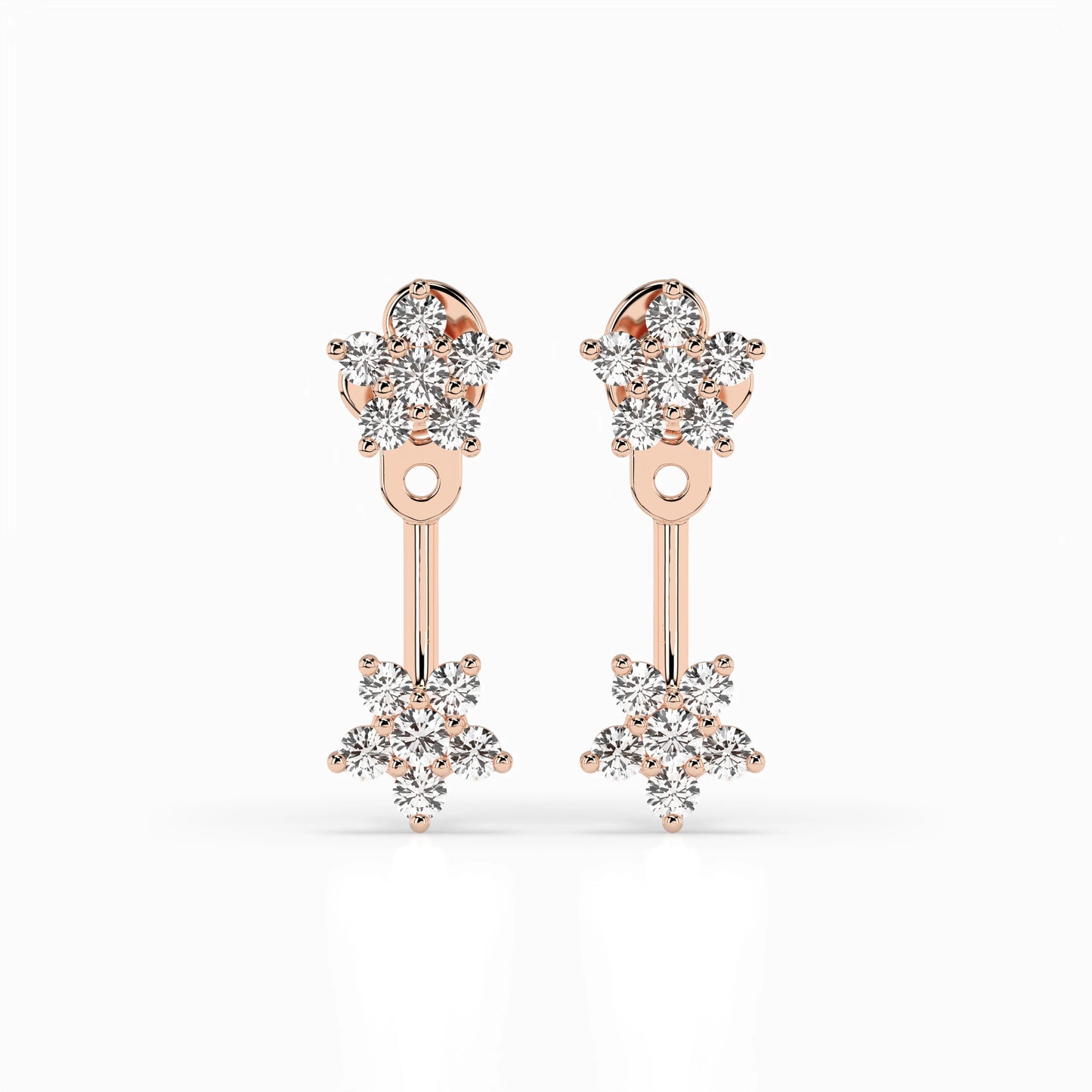 Illusion-Ohrringe (Rund), 0.25 ct — 102-10195/1