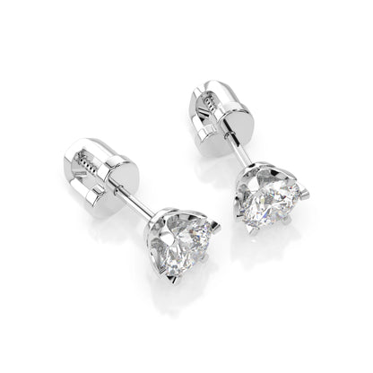 Solitär-Schmetterling-Ohrringe (Rund), 1.4 ct — 102-10040/1(5.7)