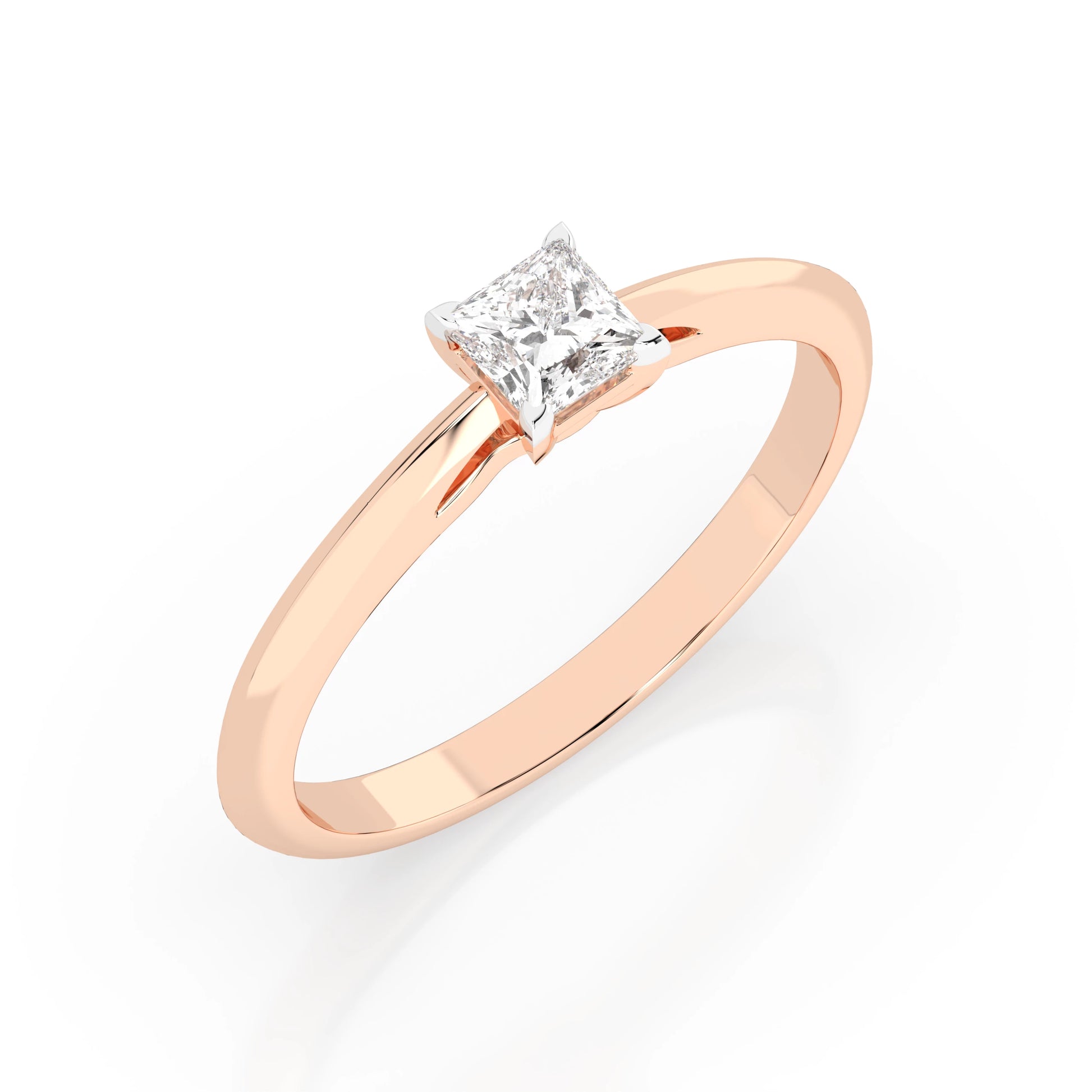 Solitär-Ring (Prinzess), 0.3 ct — 101-10190(0.30)PR