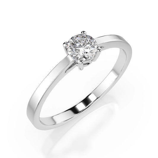 Solitär-Ring (Rund), 0.25 ct — 101-10012/1(4.0)