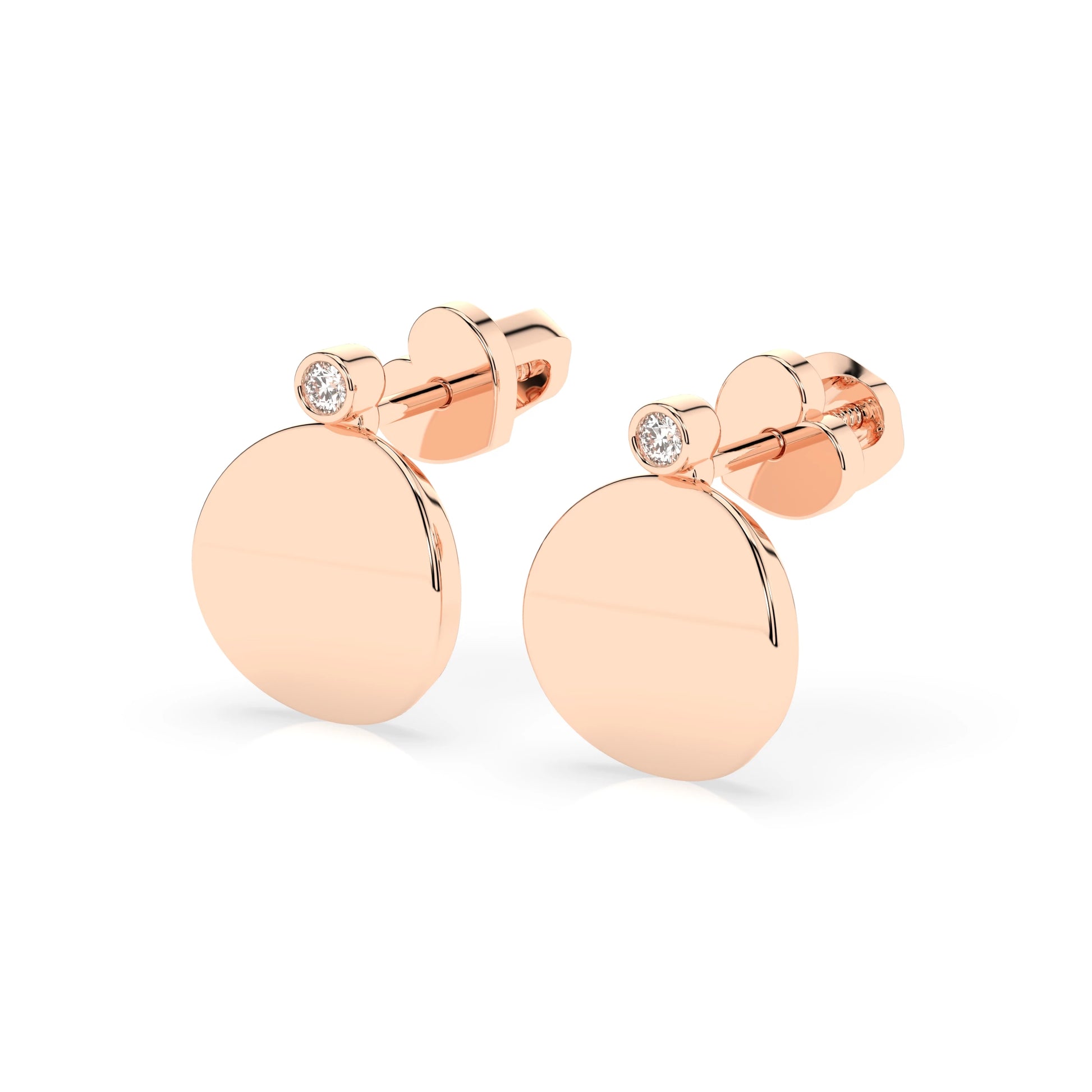 Minimalismus-Ohrringe (Rund), 0.04 ct — 102-10067