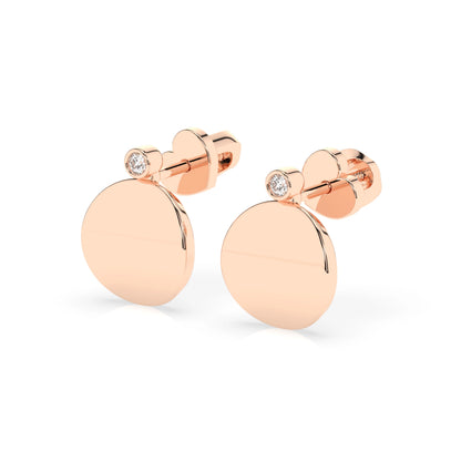 Minimalismus-Ohrringe (Rund), 0.04 ct — 102-10067