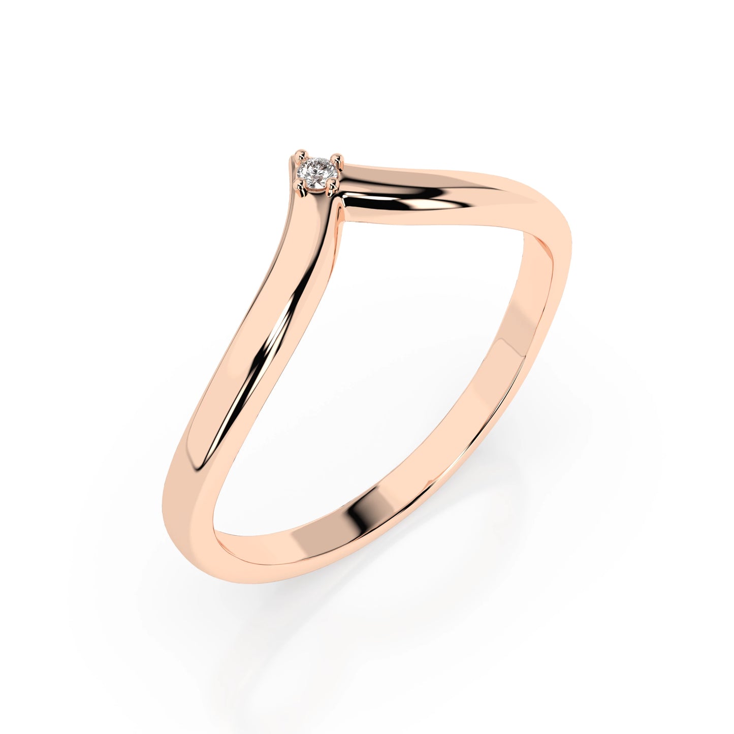 Minimalismus-Ring (Rund), 0.01 ct — 101-10161/3
