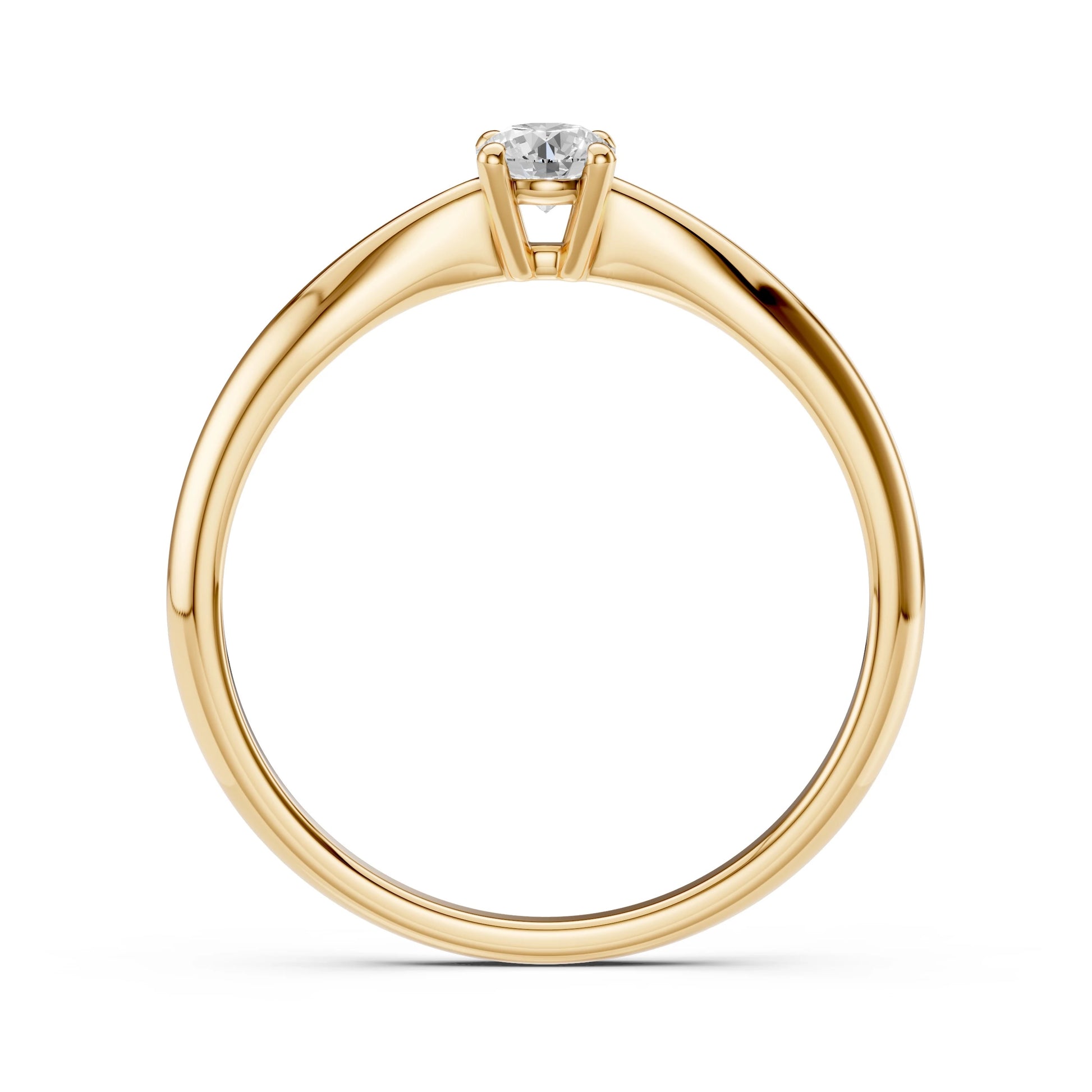 Solitär-Ring (Rund), 0.2 ct — 101-10021(3.7)