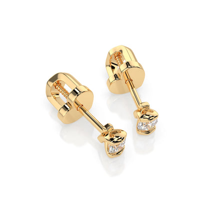 Solitär-Schmetterling-Ohrringe (Rund), 0.3 ct — 102-10016(3.4)