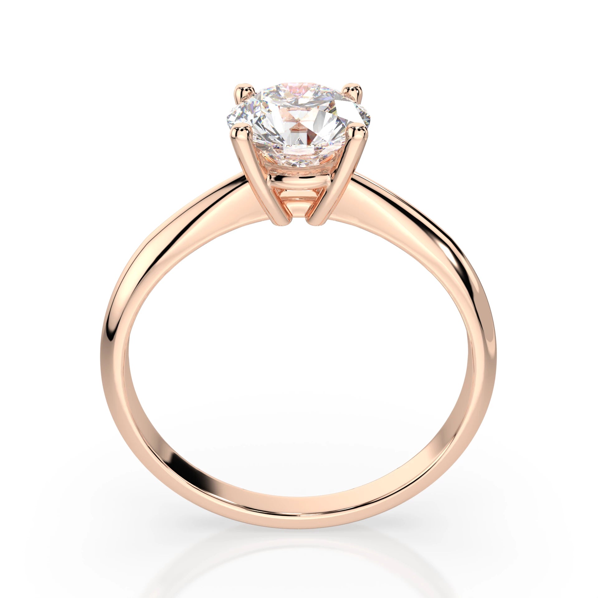 Solitär-Ring (Rund), 1.0 ct — 101-10021(6.5)