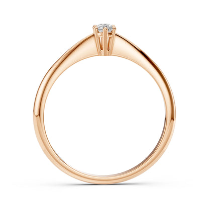 Solitär-Ring (Rund), 0.1 ct — 101-10027(3.0)