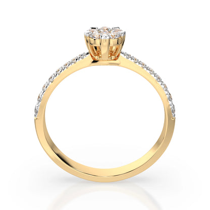 Illusion-Ring (Rund), 0.03 ct — 101-10015/4(2.0)