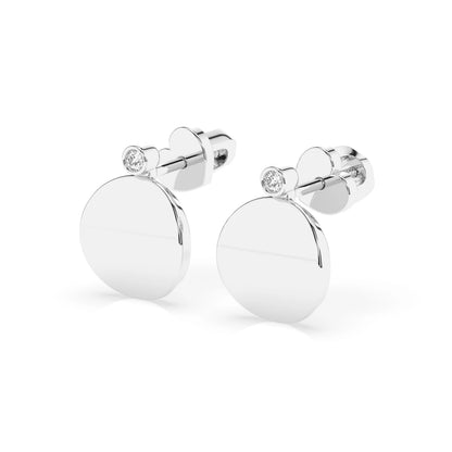 Minimalismus-Ohrringe (Rund), 0.04 ct — 102-10067
