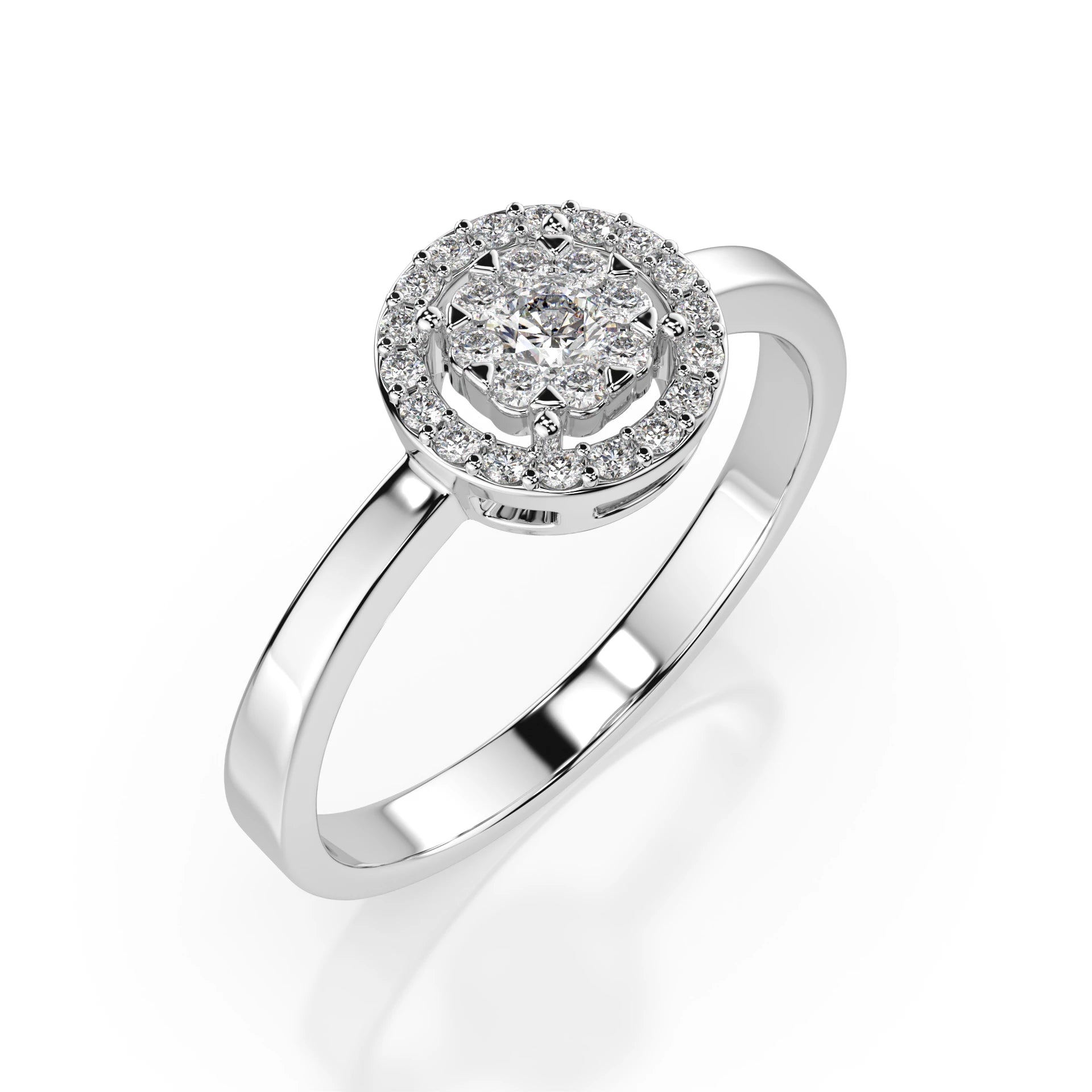 Illusion-Ring (Rund), 0.1 ct — 101-10018/1(3.0)