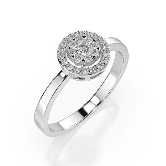 Illusion-Ring (Rund), 0.1 ct — 101-10018/1(3.0)