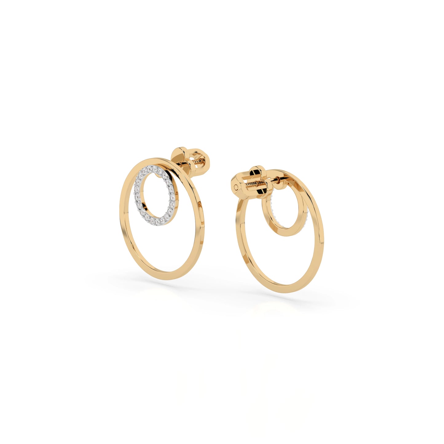 Minimalismus-Ohrringe (Rund), 0.25 ct — 102-10165