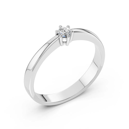 Solitär-Ring (Rund), 0.1 ct — 101-10151(3.0)