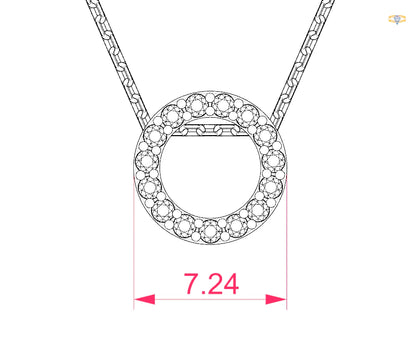 Minimalismus-Halskette (Rund), 0.09 ct — 104-10028