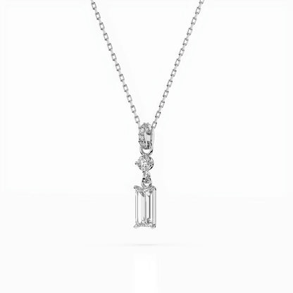 Solitär-Halskette (Baguette), 0.04 ct — 104-10071/3(0.30)BAQ