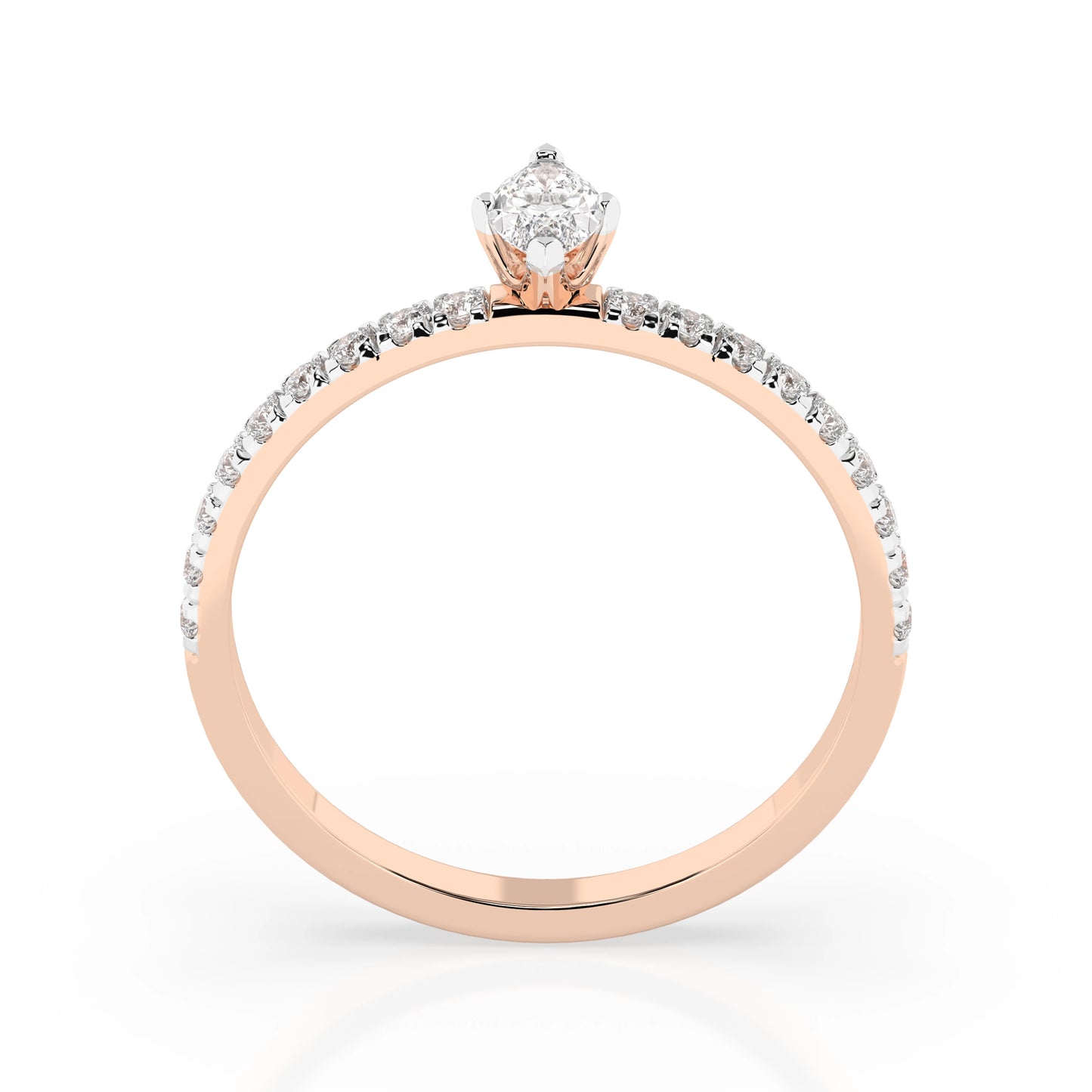 Solitär-Eternity-Ring (Marquise), 0.15 ct — 101-10181/4(0.15)MARQUISE
