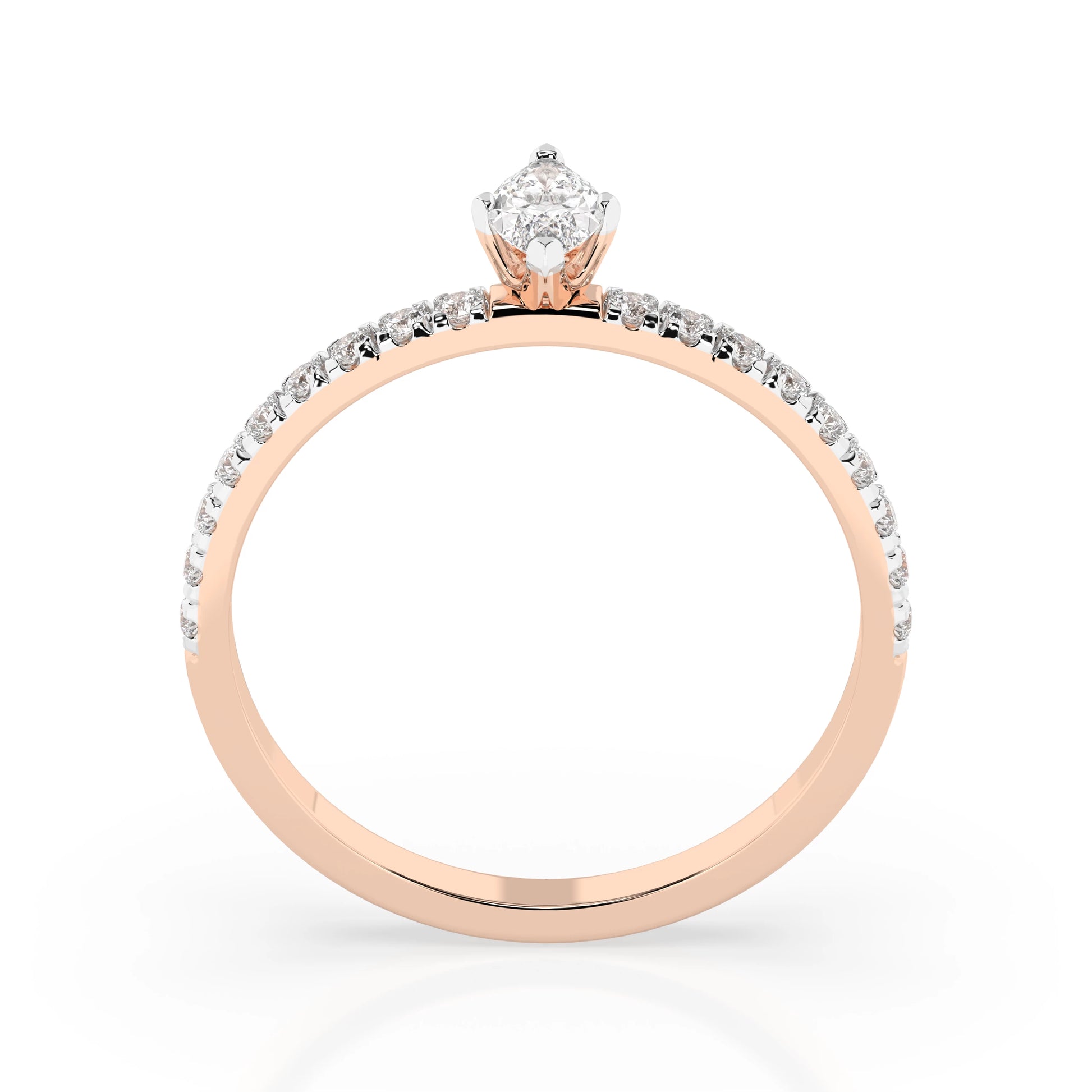 Solitär-Eternity-Ring (Marquise), 0.15 ct — 101-10181/4(0.15)MARQUISE