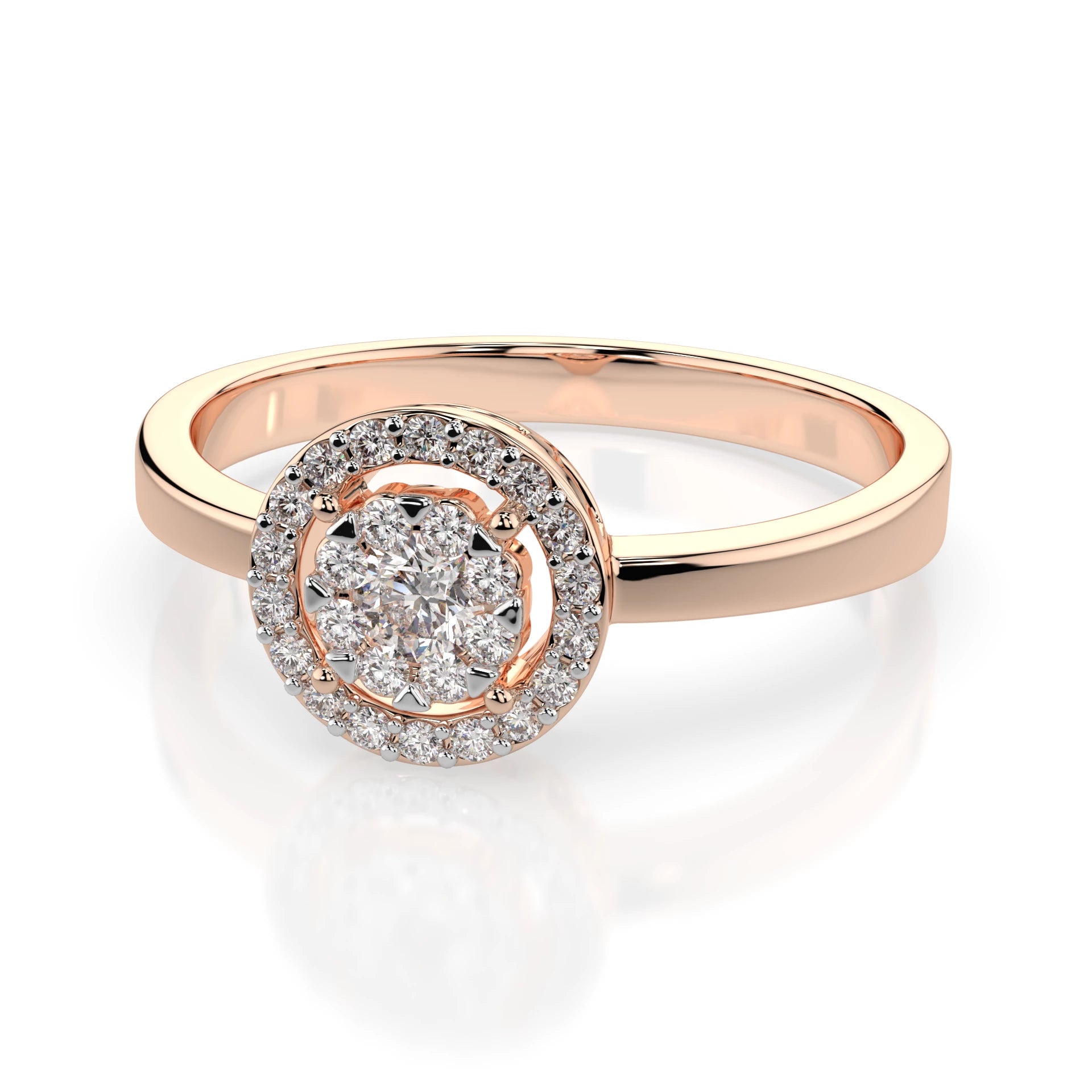 Illusion-Ring (Rund), 0.03 ct — 101-10018/1(2.0)