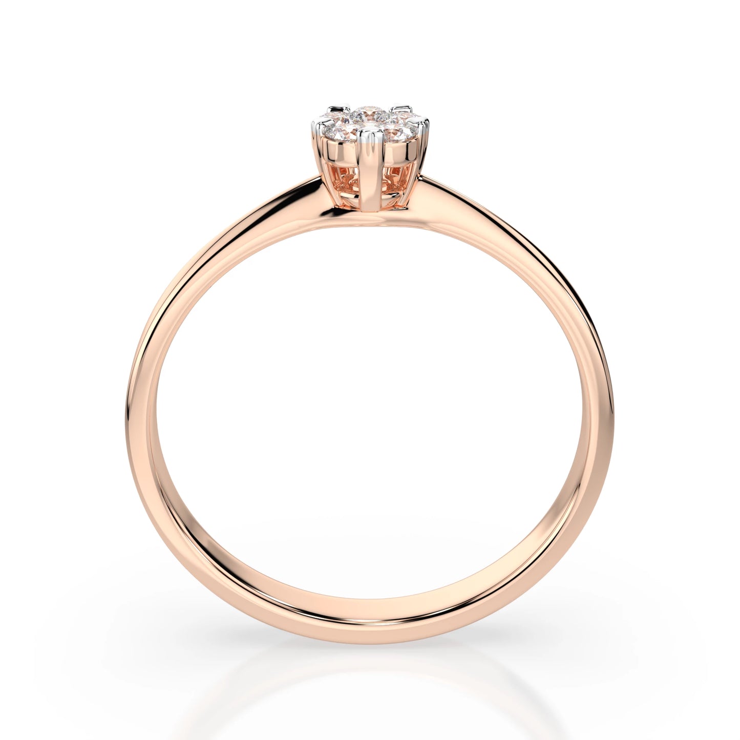 Illusion-Ring (Rund), 0.03 ct — 101-10015/1(2.0)