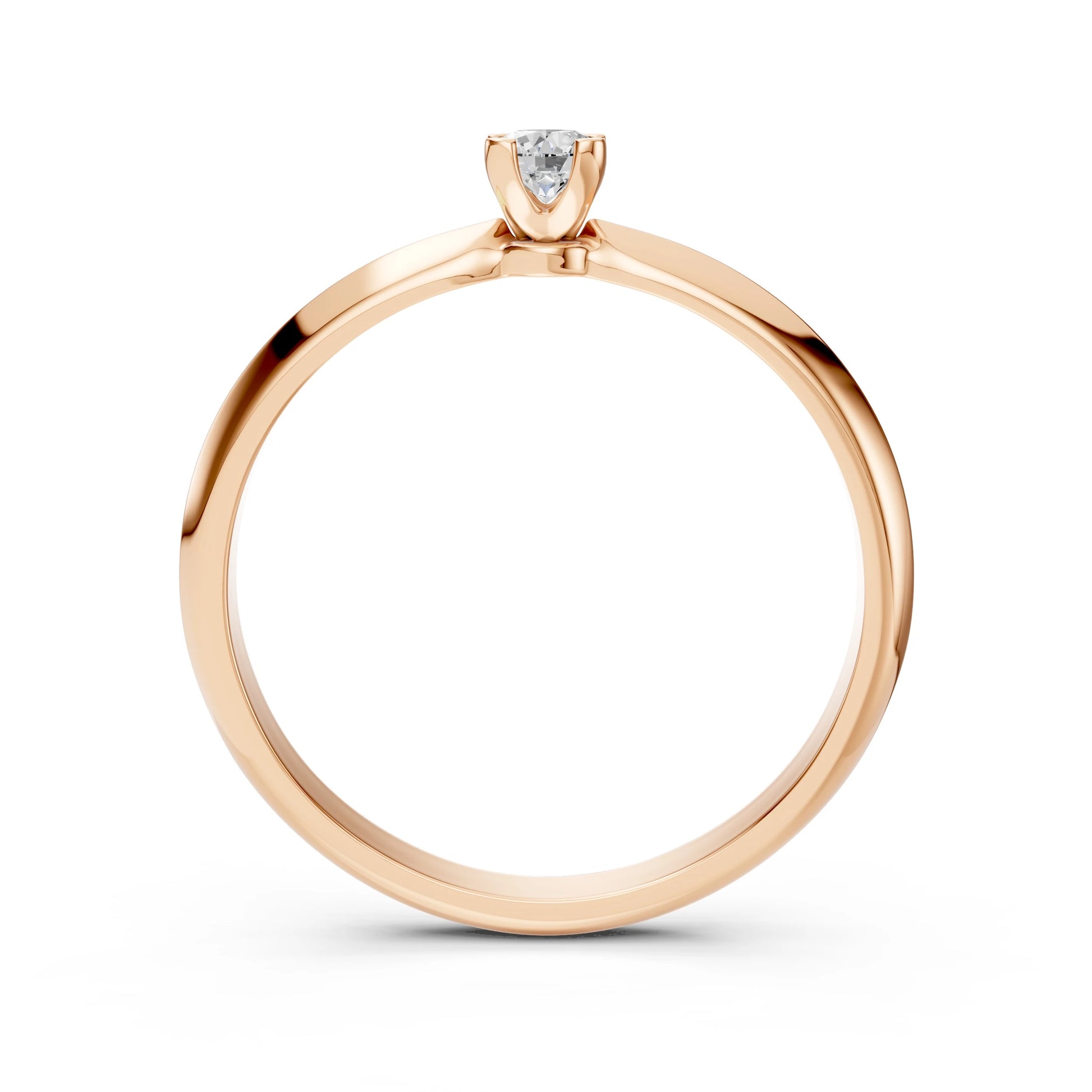 Solitär-Ring (Rund), 0.15 ct — 101-10089(3.4)