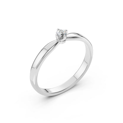Solitär-Ring (Rund), 0.1 ct — 101-10041(3.0)