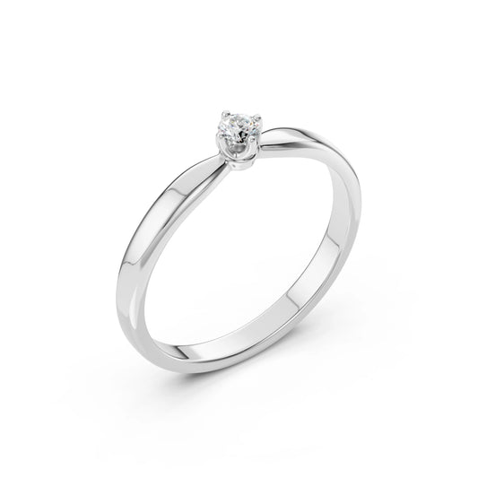 Solitär-Ring (Rund), 0.1 ct — 101-10041(3.0)
