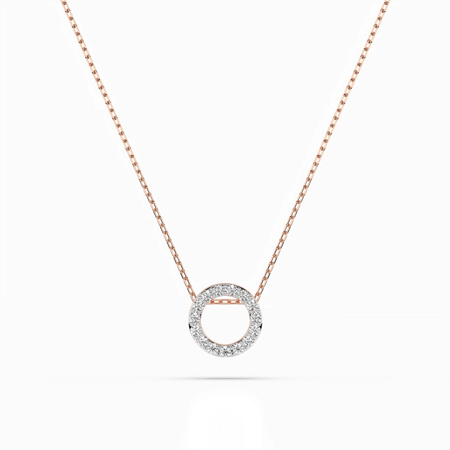 Minimalismus-Halskette (Rund), 0.09 ct — 104-10028
