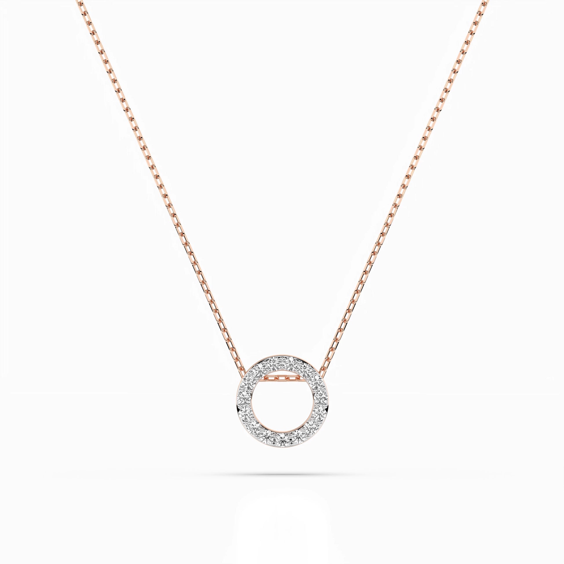 Minimalismus-Halskette (Rund), 0.09 ct — 104-10028