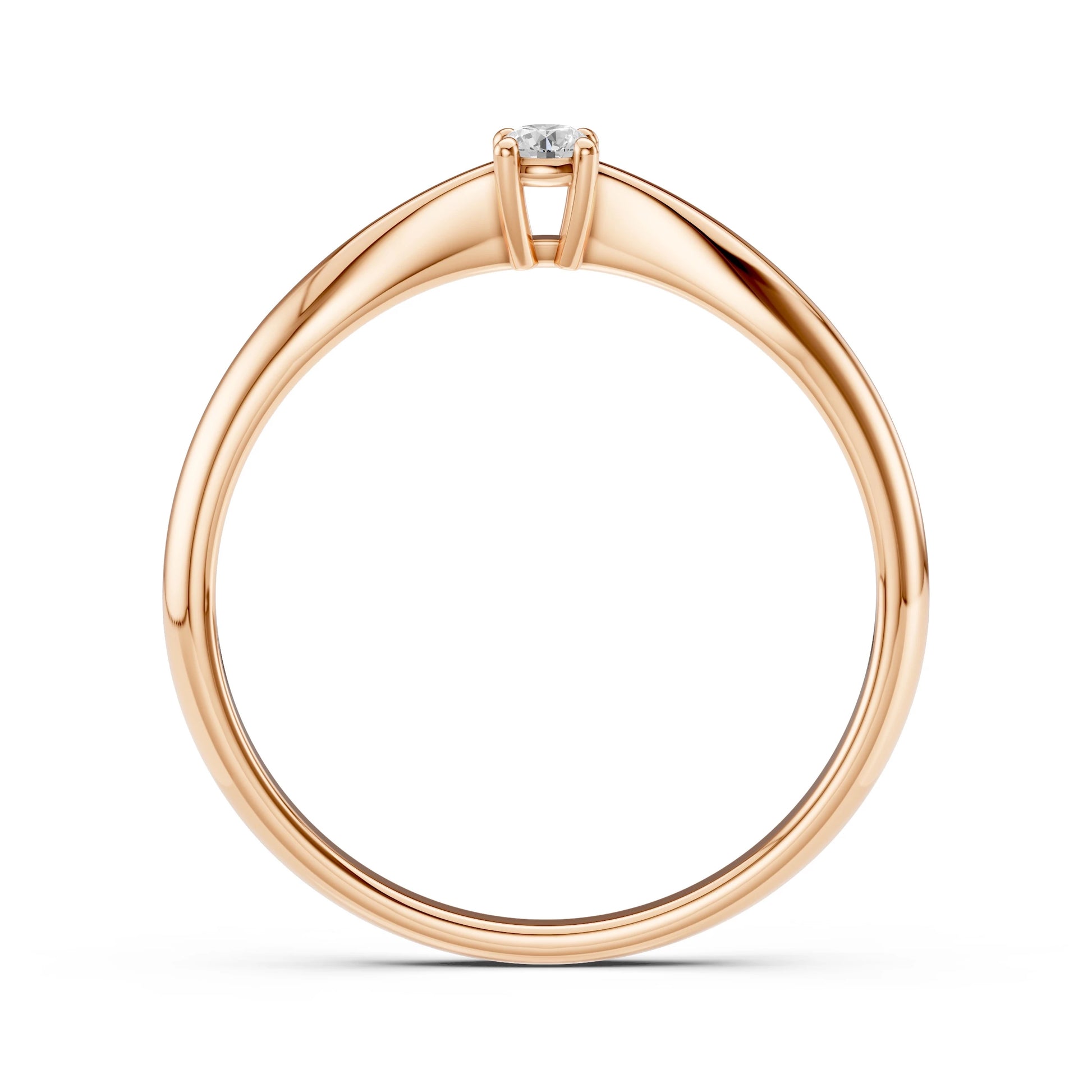 Solitär-Ring (Rund), 0.06 ct — 101-10021(2.5)