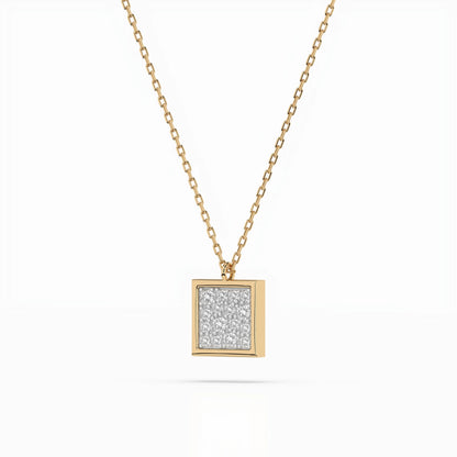 Illusion-Halskette (Rund), 0.07 ct — 104-10036