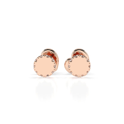 Minimalismus-Ohrringe (Rund), 0.1 ct — 102-10029