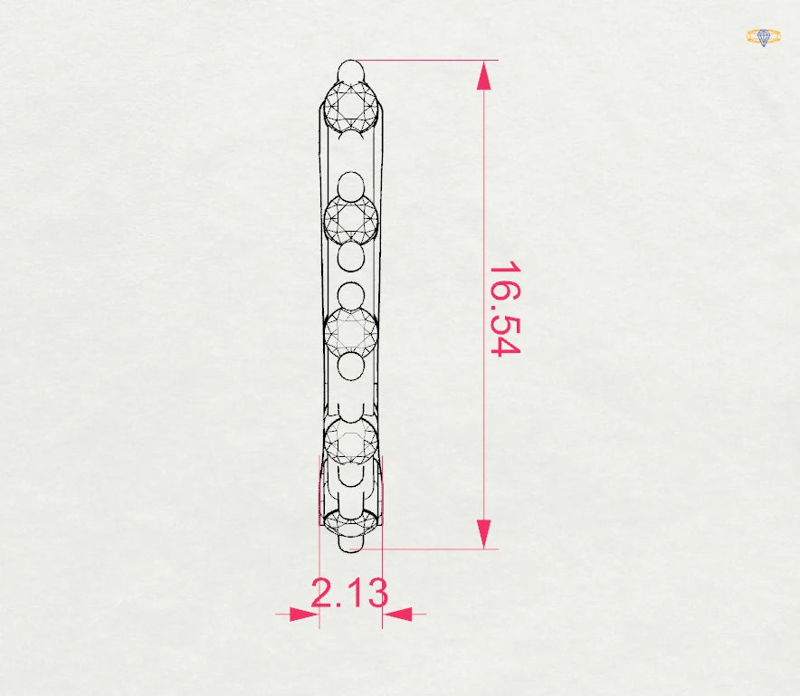 Eternity-Ohrringe (Rund), 0.2 ct — 102-10145