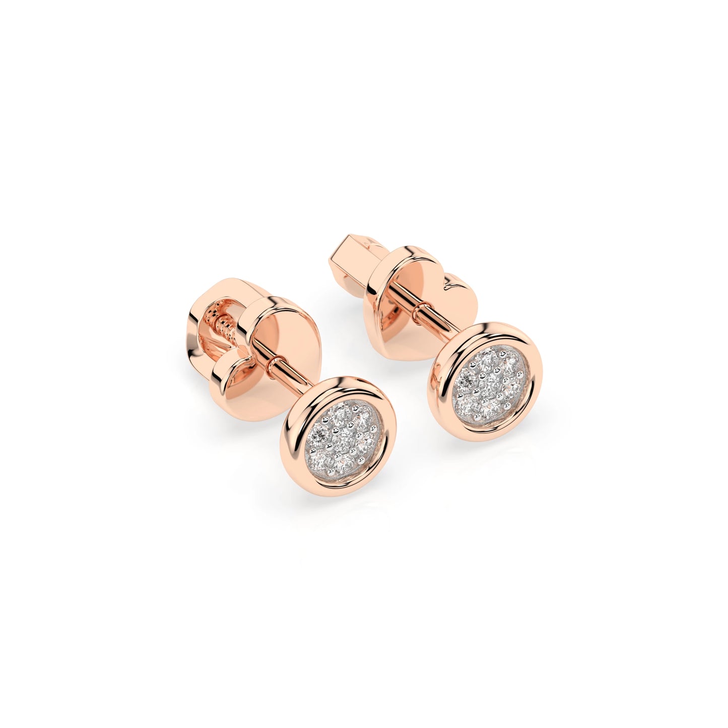 Illusion-Ohrringe (Rund), 0.08 ct — 102-10068