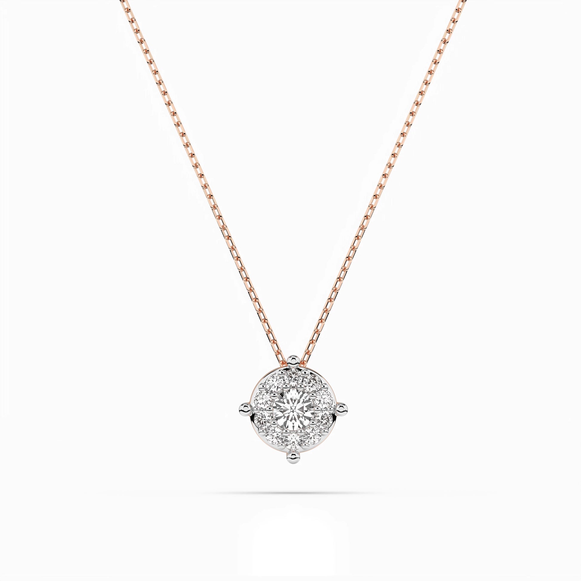 Solitär-Eternity-Halskette (Rund), 0.06 ct — 104-10001(2.5)