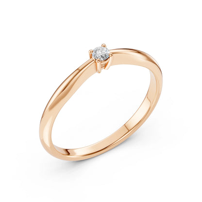 Solitär-Ring (Rund), 0.1 ct — 101-10021(3.0)