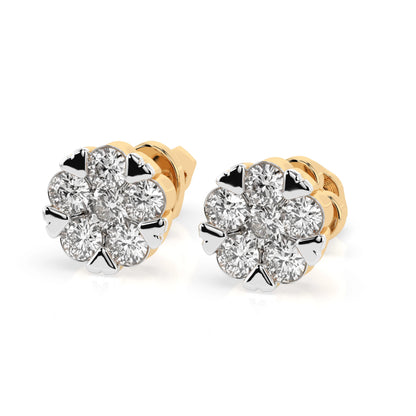Illusion-Ohrringe (Rund), 0.3 ct — 102-10015/2(3.4)