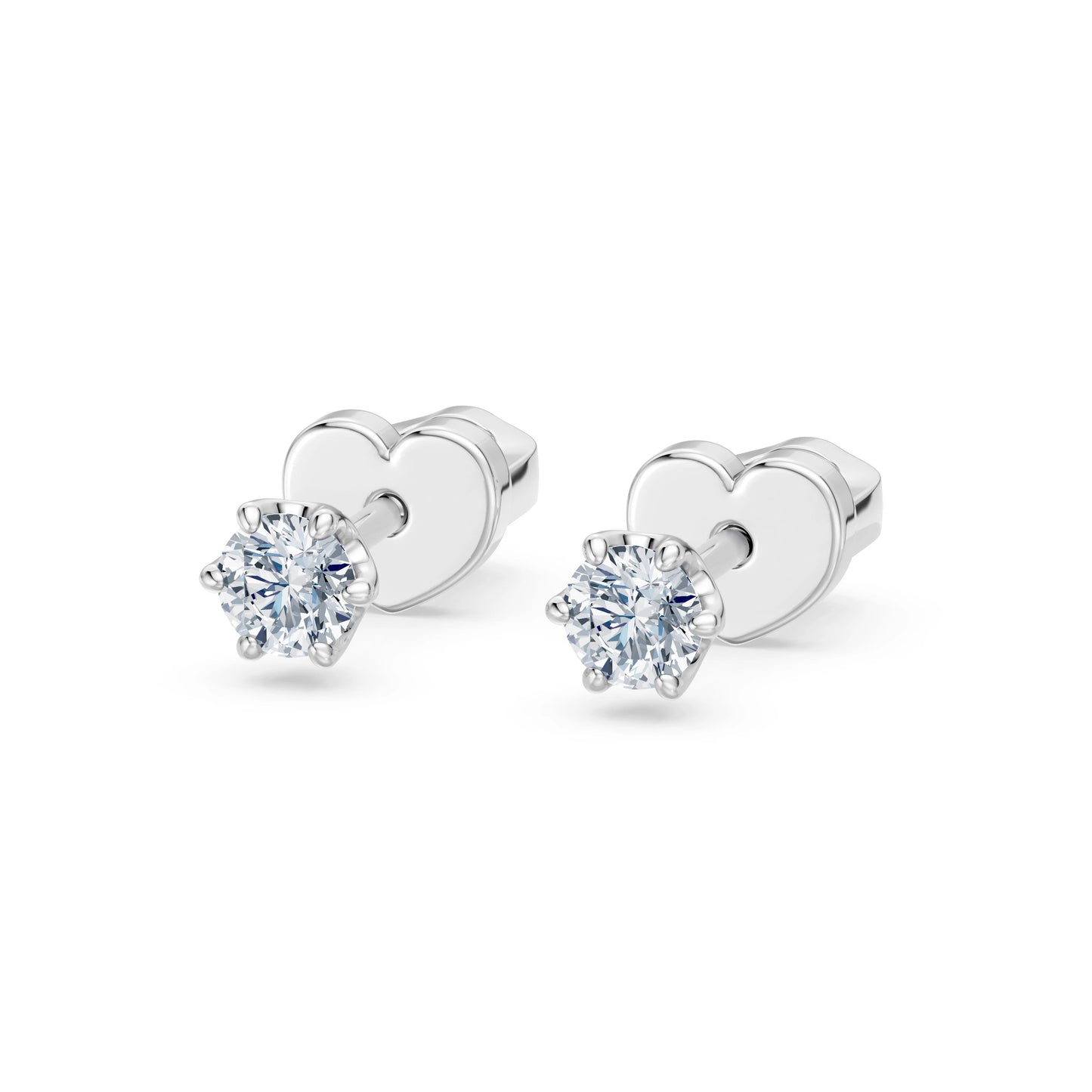 Solitär-Schmetterling-Ohrringe, 0.2 ct — 102-10040/1(3.0)
