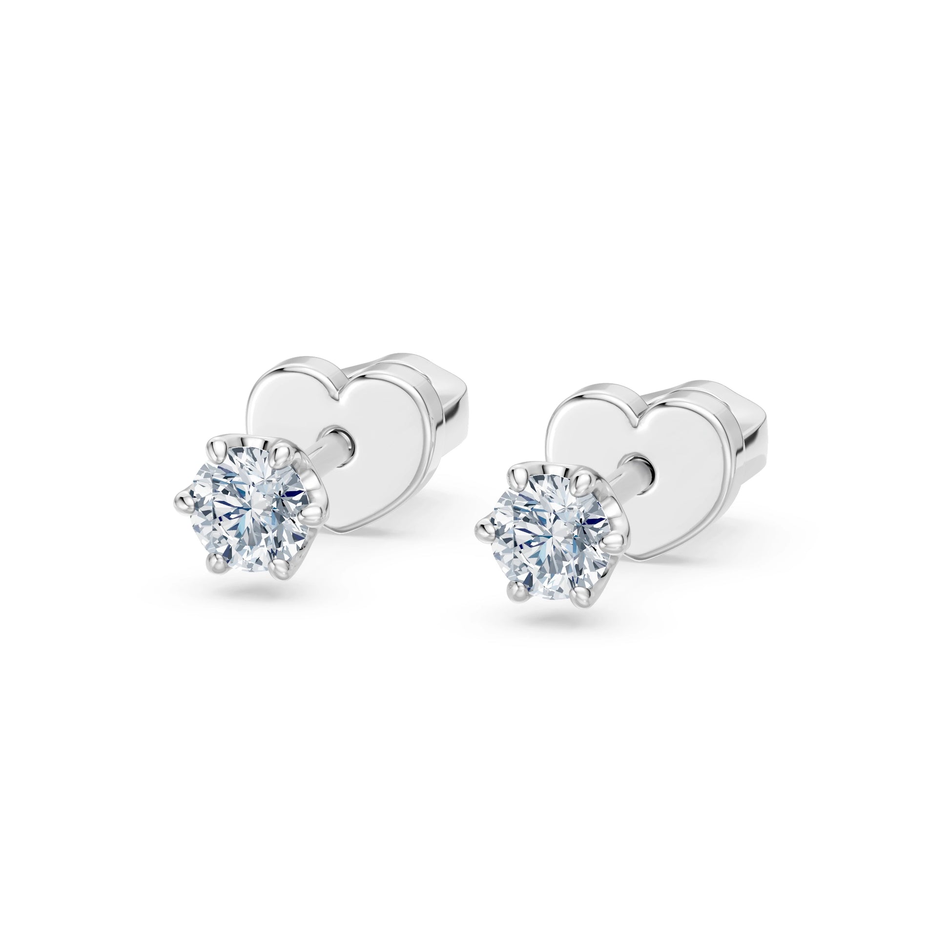 Solitär-Schmetterling-Ohrringe, 0.2 ct — 102-10040/1(3.0)