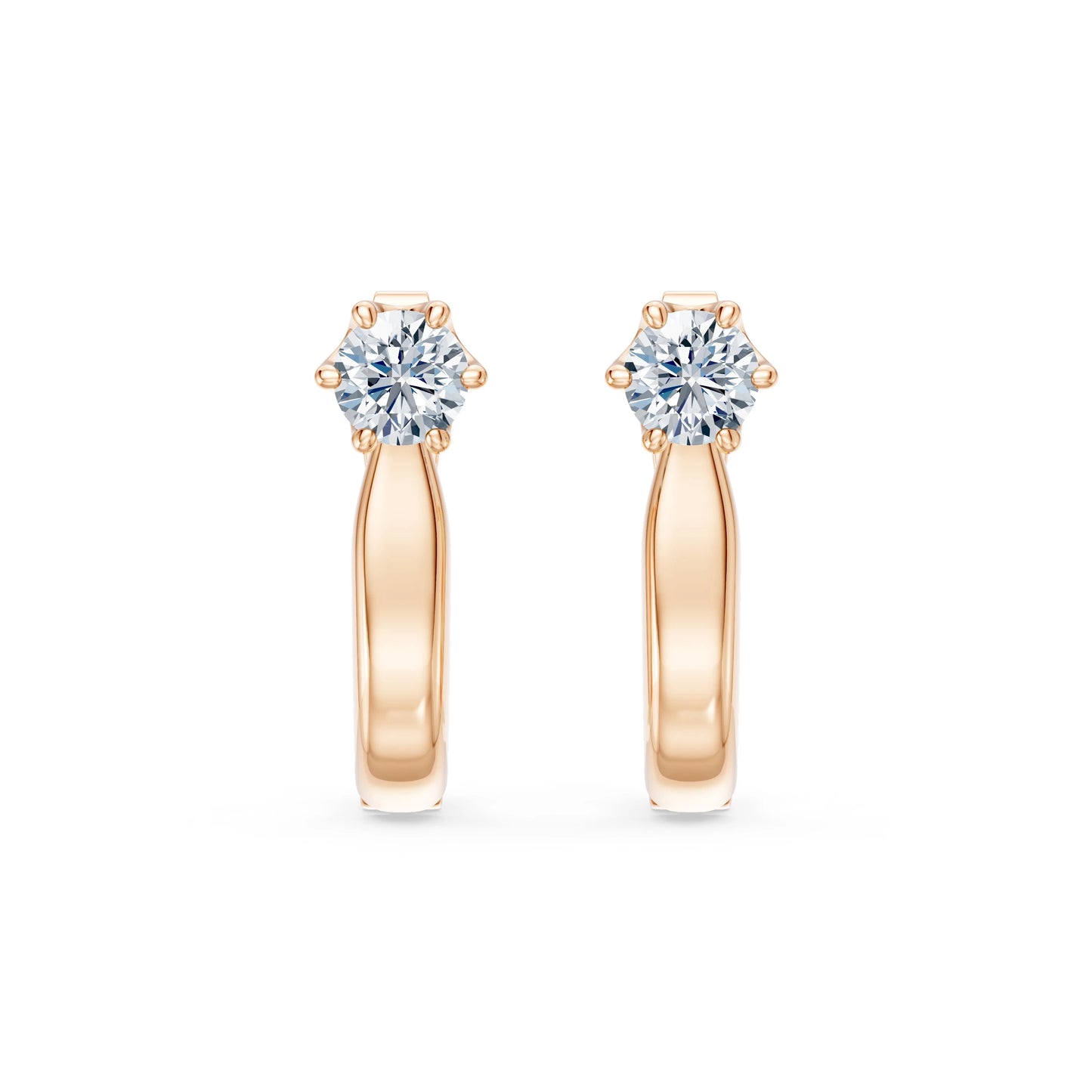 Solitär-Ohrringe mit englischem Verschluss, 0.5 ct — 102-10040(4.0)