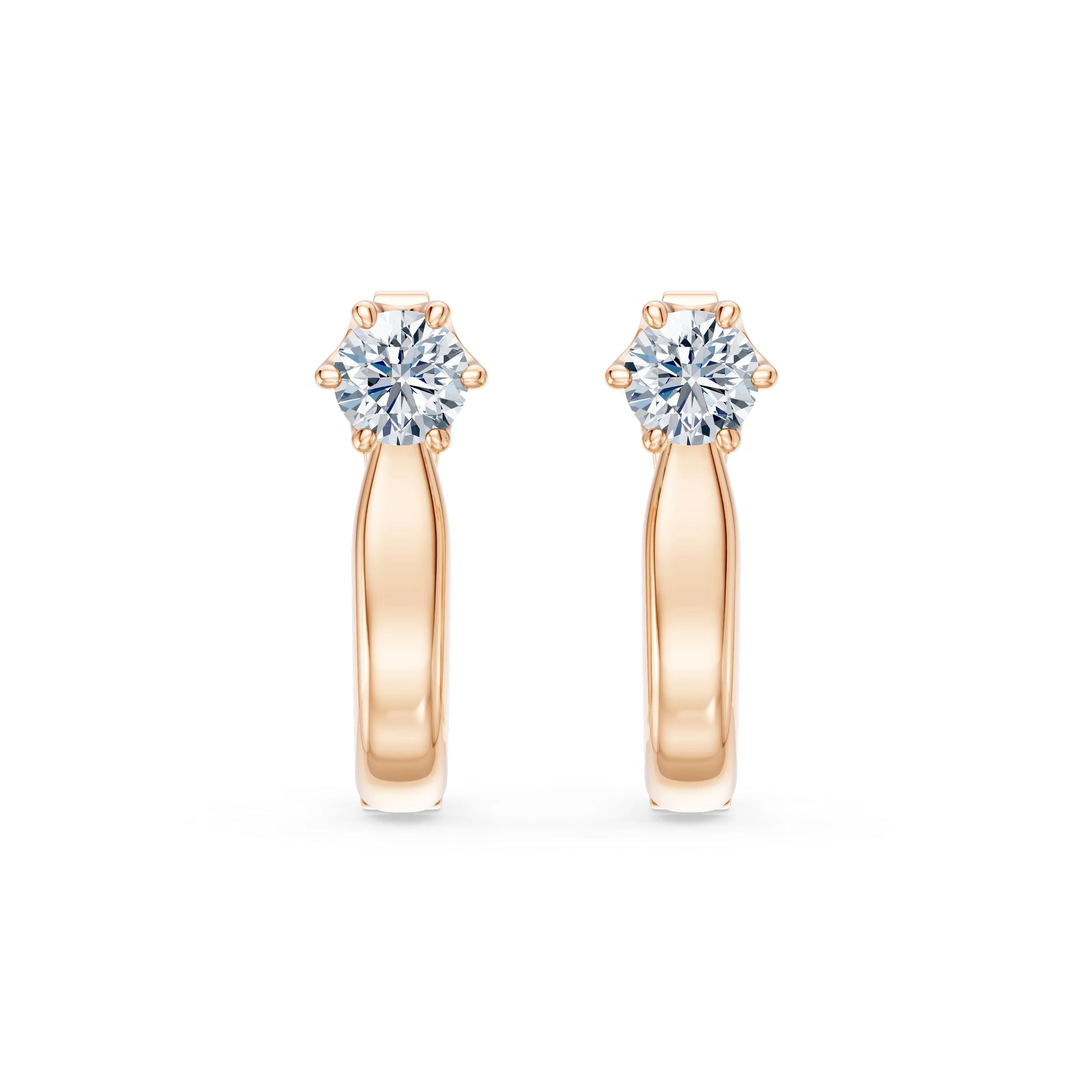 Solitär-Ohrringe mit englischem Verschluss, 0.5 ct — 102-10040(4.0)