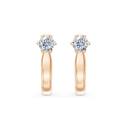 Solitär-Ohrringe mit englischem Verschluss, 0.5 ct — 102-10040(4.0)
